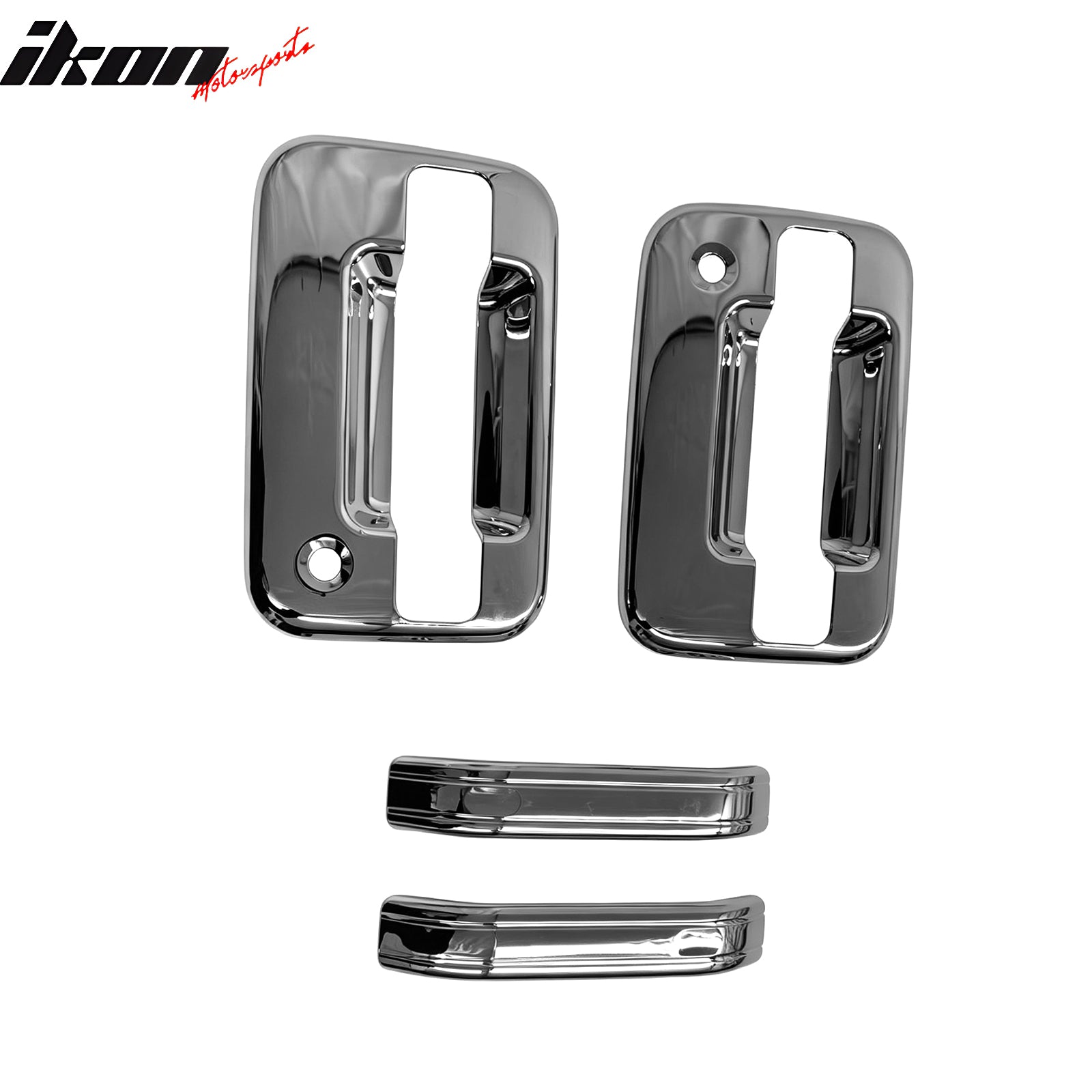 For 04-14 Ford F150 2Dr Chrome Door Handle Covers 2 Key Holes w/o KeyPad Cut Out