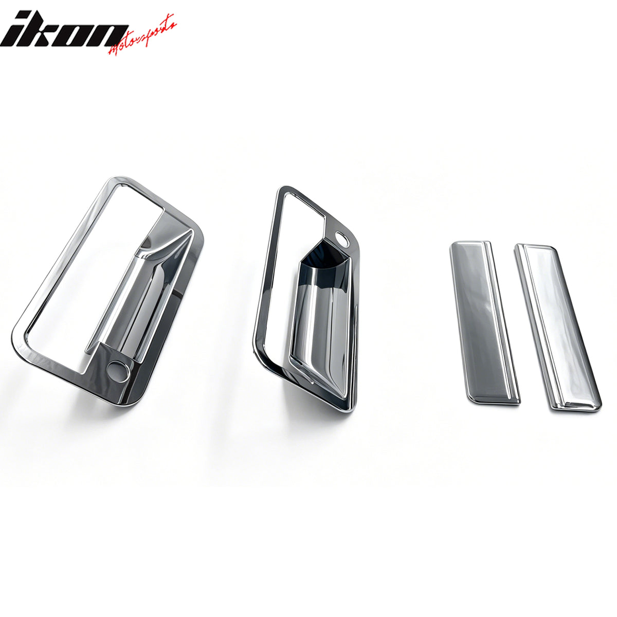 IKON MOTORSPORTS Door Handle Cover W/ 2-Keyhole, Compatible with 1988-1998 Chevy C1500/C2500/C3500 & GMC K1500/K2500/K3500 Pickup & 1992-1994 Chevy Blazer, ABS Chrome Door Handle Protector Caps, 4PCS