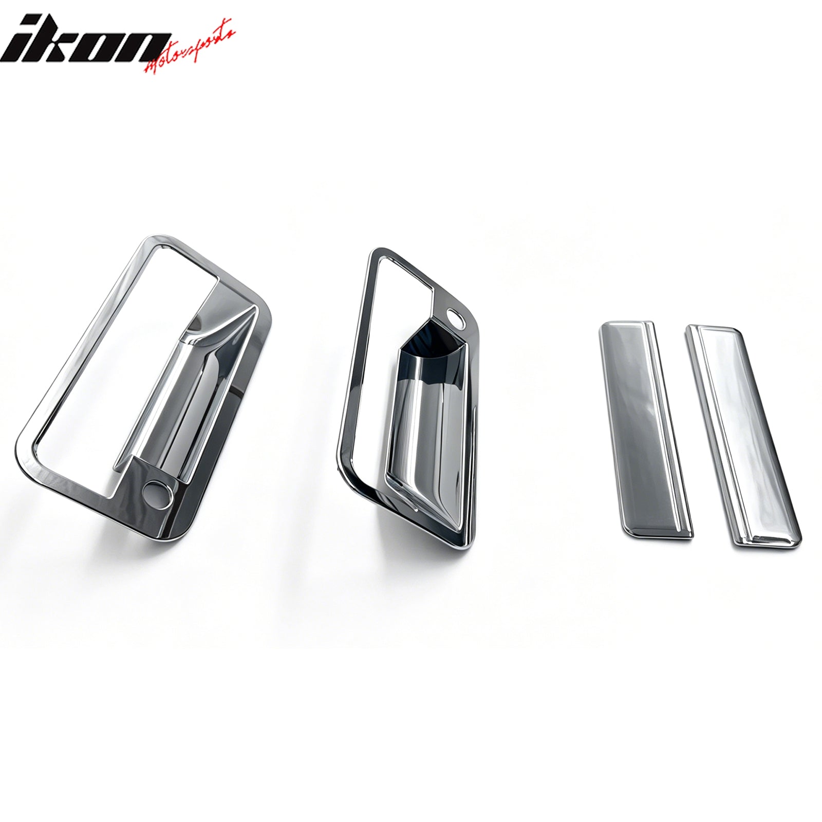 IKON MOTORSPORTS Door Handle Cover W/ 2-Keyhole, Compatible with 1988-1998 Chevy C1500/C2500/C3500 & GMC K1500/K2500/K3500 Pickup & 1992-1994 Chevy Blazer, ABS Chrome Door Handle Protector Caps, 4PCS