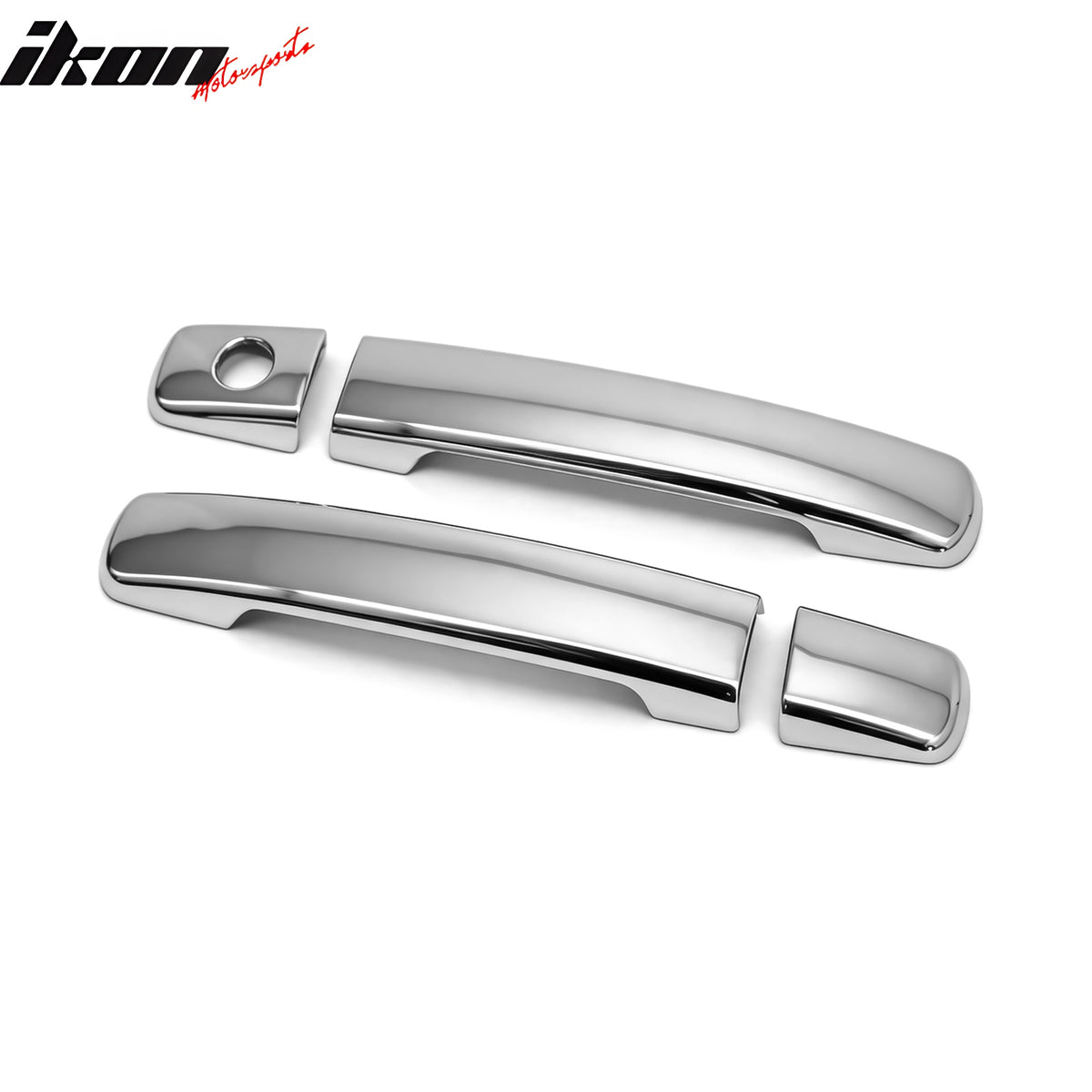 IKON MOTORSPORTS Door Handle Cover, Compatible with 2005-2021 Nissan Frontier 2005-2012 Pathfinder 2005-2015 Xterra, Chrome ABS Door Handle Protector Cap w/ 1 Key Hole, 4PCS
