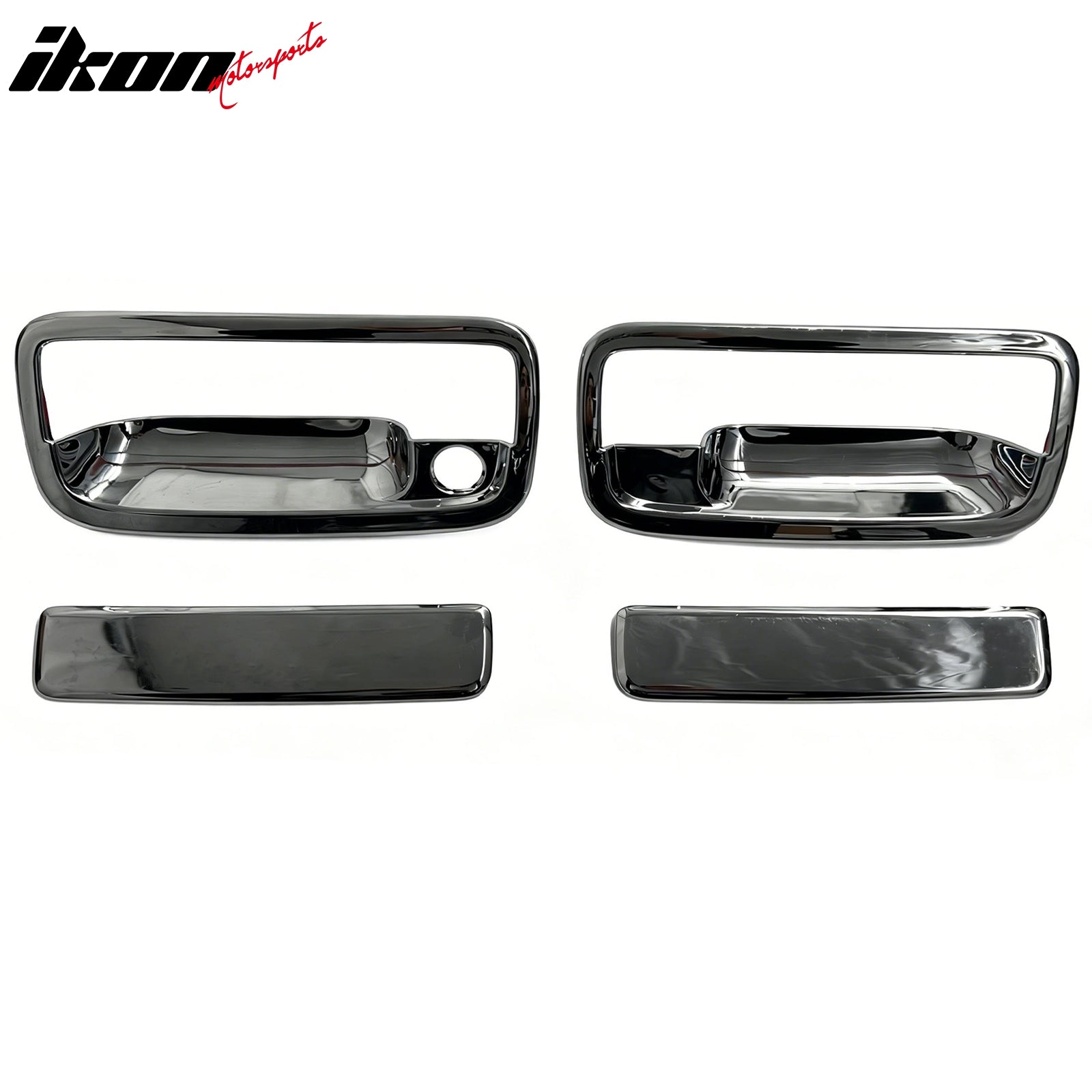 IKON MOTORSPORTS Door Handle Cover, Compatible with 1995-2004 Toyota Tacoma, Chrome ABS Door Handle Protector Cap w/ 1 Keyhole