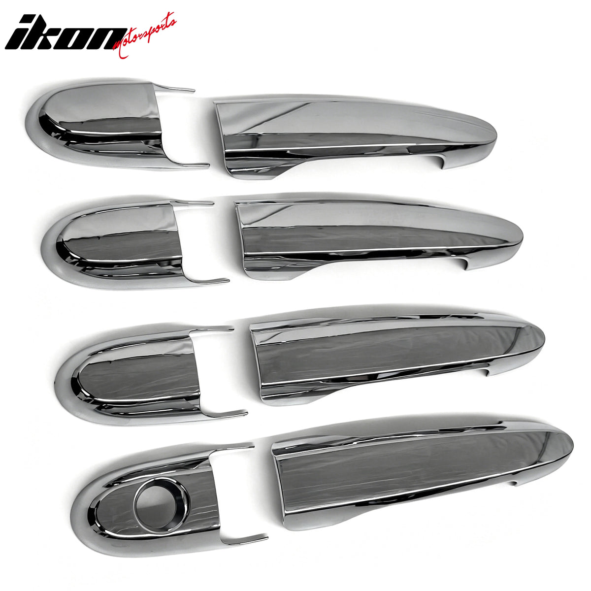 IKON MOTORSPORTS Door Handle Cover, Compatible with 2006-2012 Chevrolet Impala 2005-2010 Cobalt, Chrome ABS Door Handle Protector Cap w/ 1 Keyhole