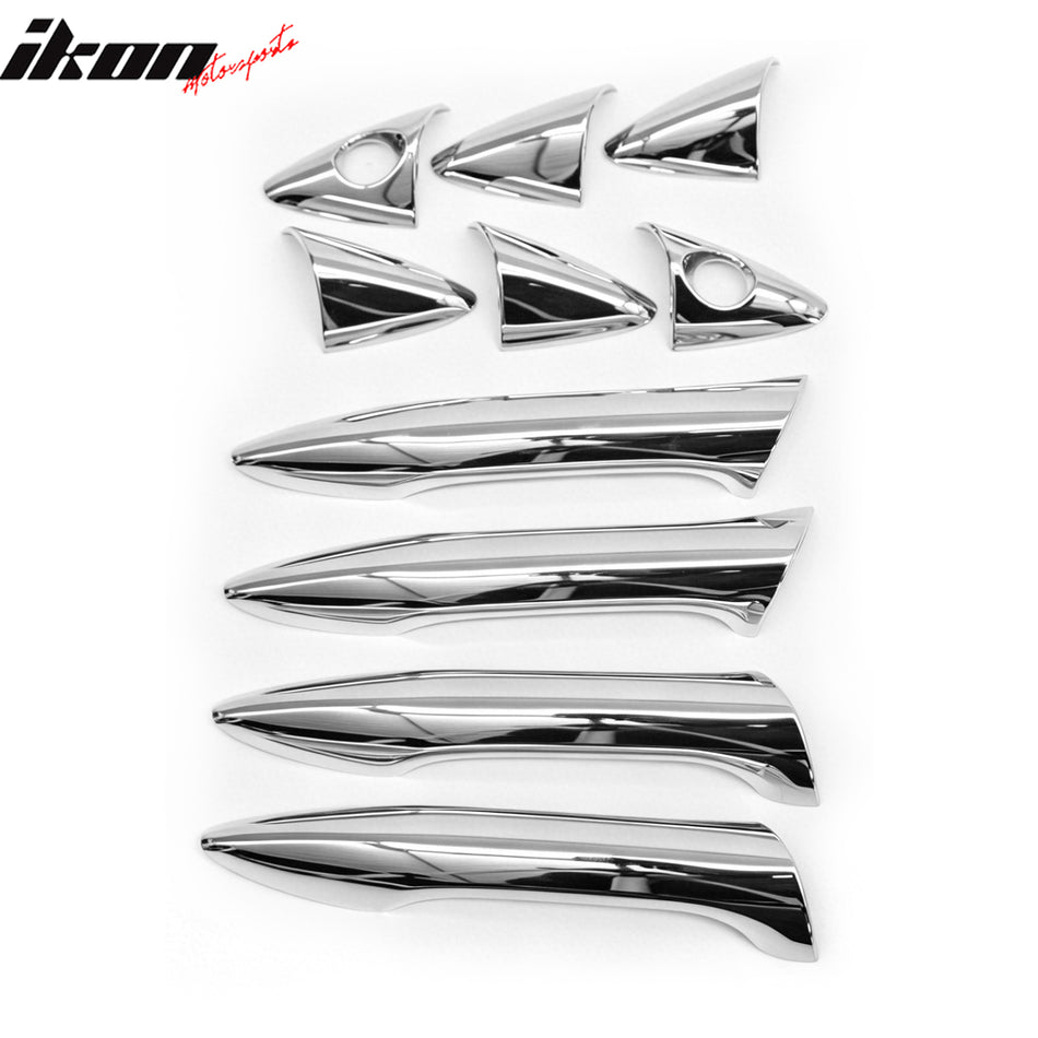 2011-2016 Hyundai Elantra Chrome ABS Door Handle Covers Cap w/ 1 or 2 Key Holes