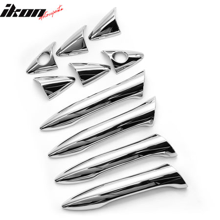 Fits 11-16 Hyundai Elantra Chrome ABS Door Handle Covers Cap w/ 1 or 2 Key Holes