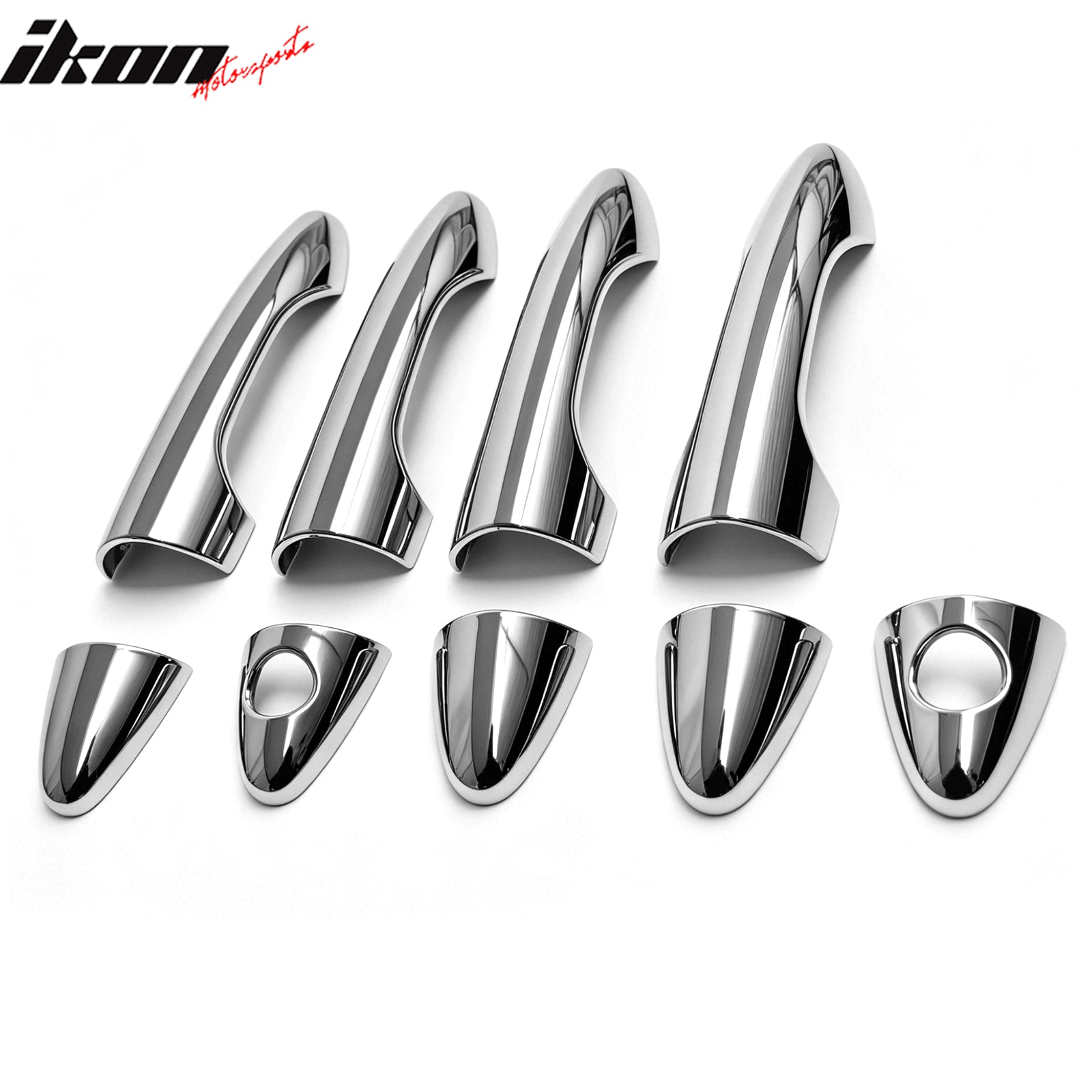 Fits 10-15 Hyundai Tucson Chrome ABS Door Handle Covers Cap w/ 1 or 2 Key Holes