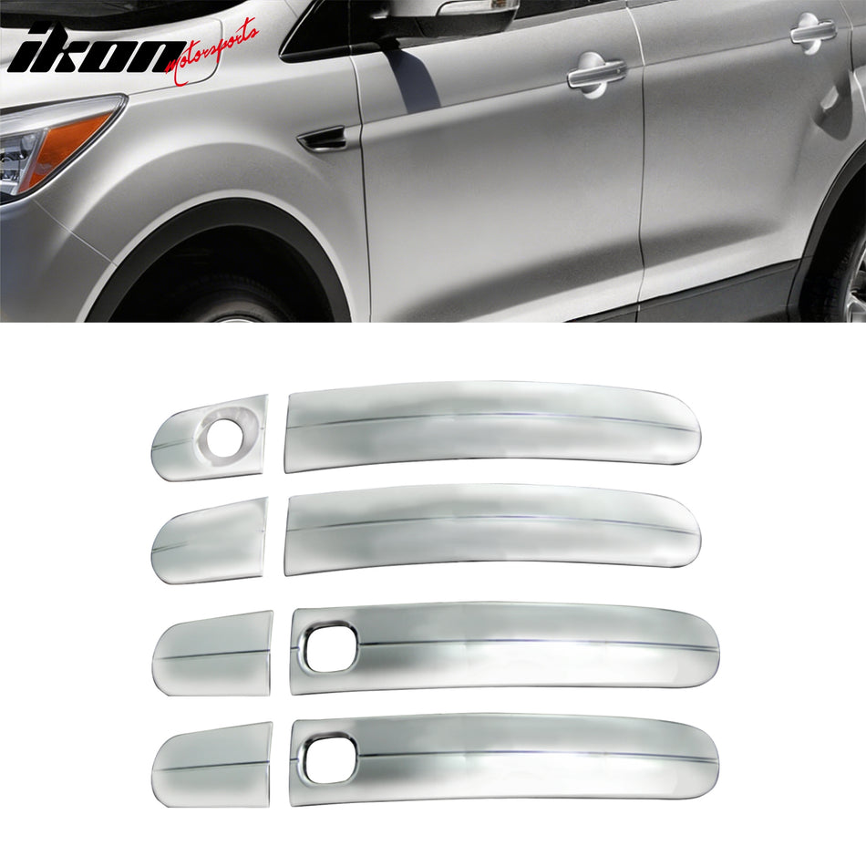 2012-2018 Ford Focus 2013-2019 Escape Chrome Door Handle Covers ABS w/ 1 Keyhole
