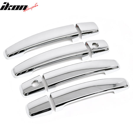 Fits 11-15 Chevy Cruze Front Rear Door Handle Cover Trim W/ 2-Keyhole Chrome ABS