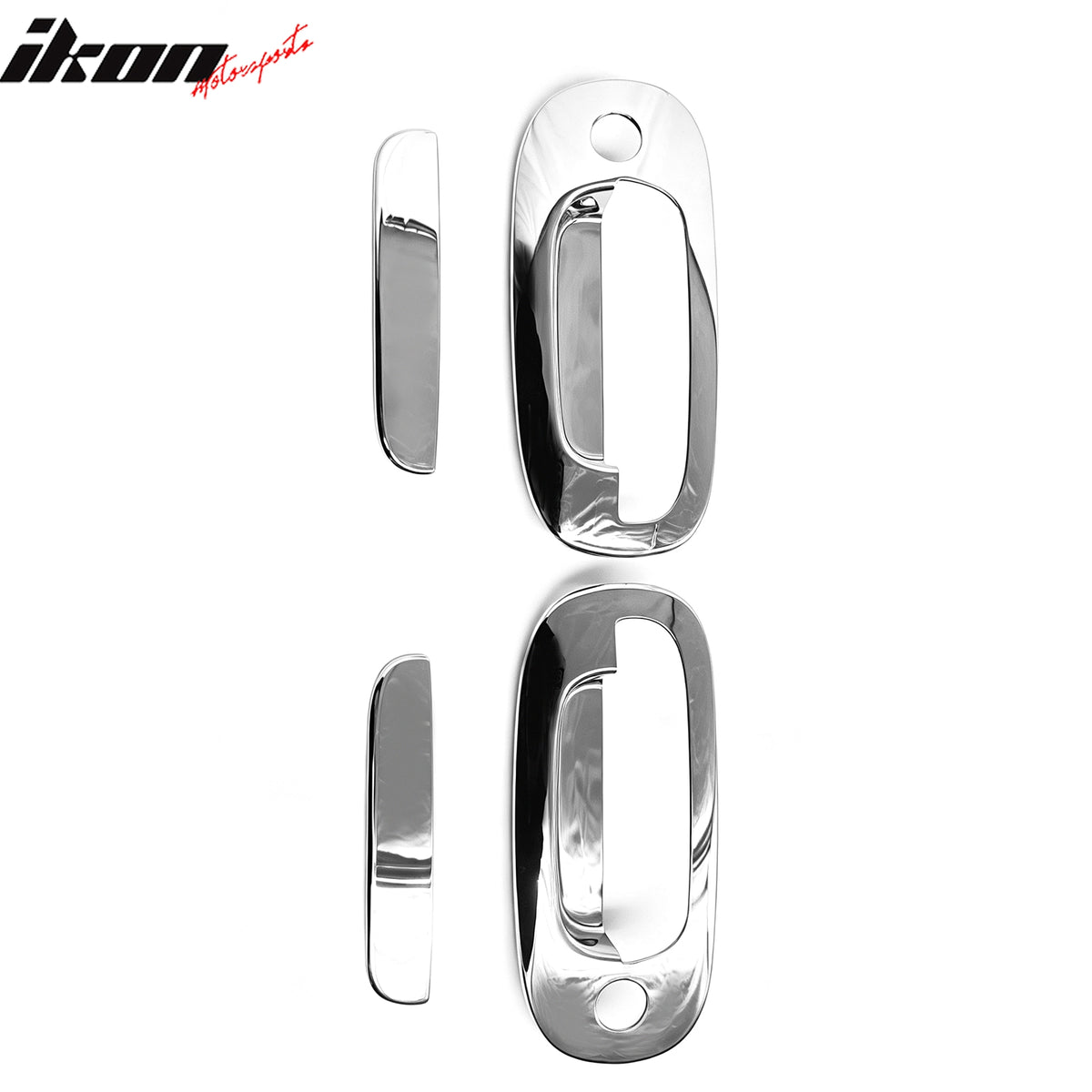 Fits 97-04 Dodge Dakota Pickup Chrome ABS Door Handle Cover Cap with 2 Key Holes