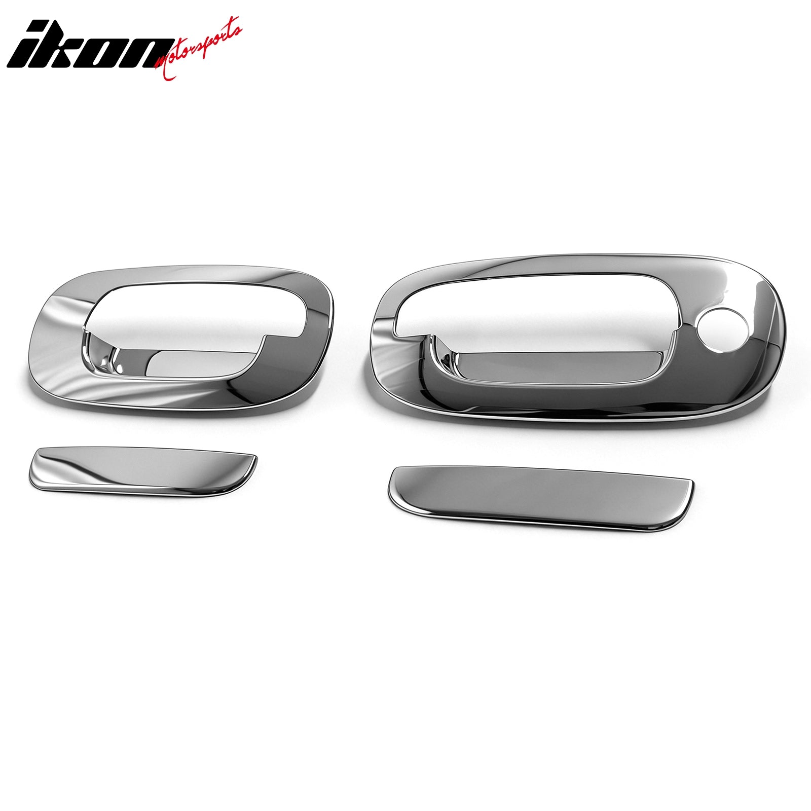 Fits 97-04 Dodge Dakota Chrome ABS Door Handle Cover Cap Trim with 1 Key Hole