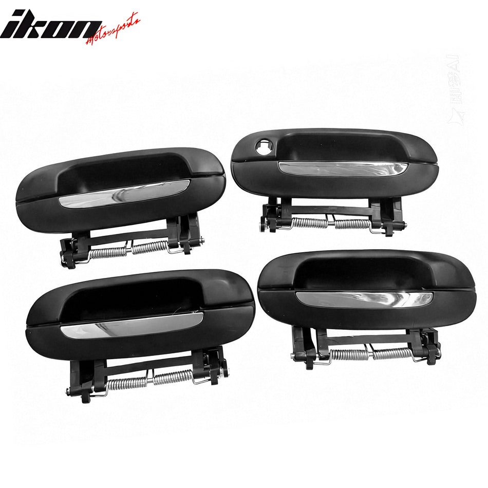 2000-2005 Cadillac DeVille Black ABS Door Handle Covers w/ 1 Keyhole