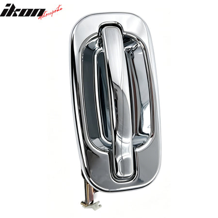 IKON MOTORSPORTS Door Handle Covers, Compatible with 1999-2007 Chevy Silverado Tahoe GMC Sierra Cadillac Escalade, ABS Chrome Door Handle Protector Cap Rear Right Hand Door Handle Cover Assembly, 1PC