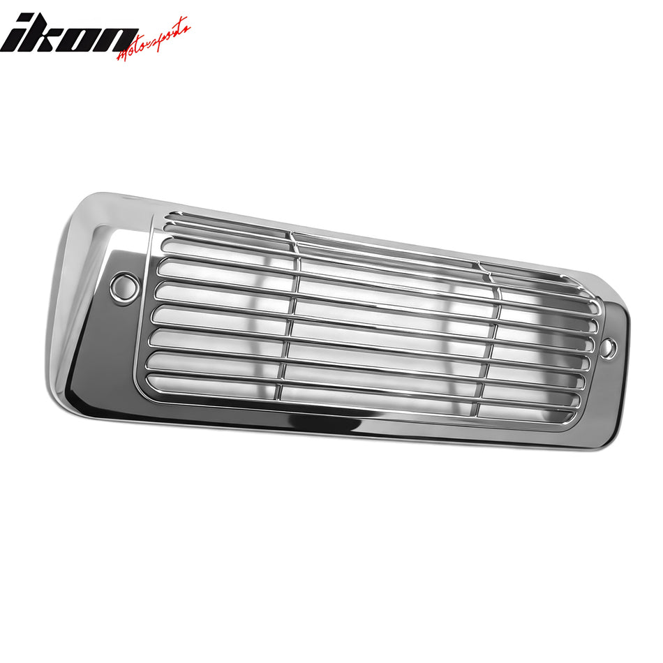 IKON MOTORSPORTS Rear 3rd Brake Light Cover, Compatible with 2004-2008 Ford F-150 F150, Chrome High Mount Roof LED Third Brake Lamp Trim Assembly Replacement