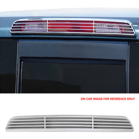IKON MOTORSPORTS, 3rd Brake Light Trim Compatible With 2004-2009 Nissan Titan, Rear High Third Tail Light Cover Assembly Replacement Chrome