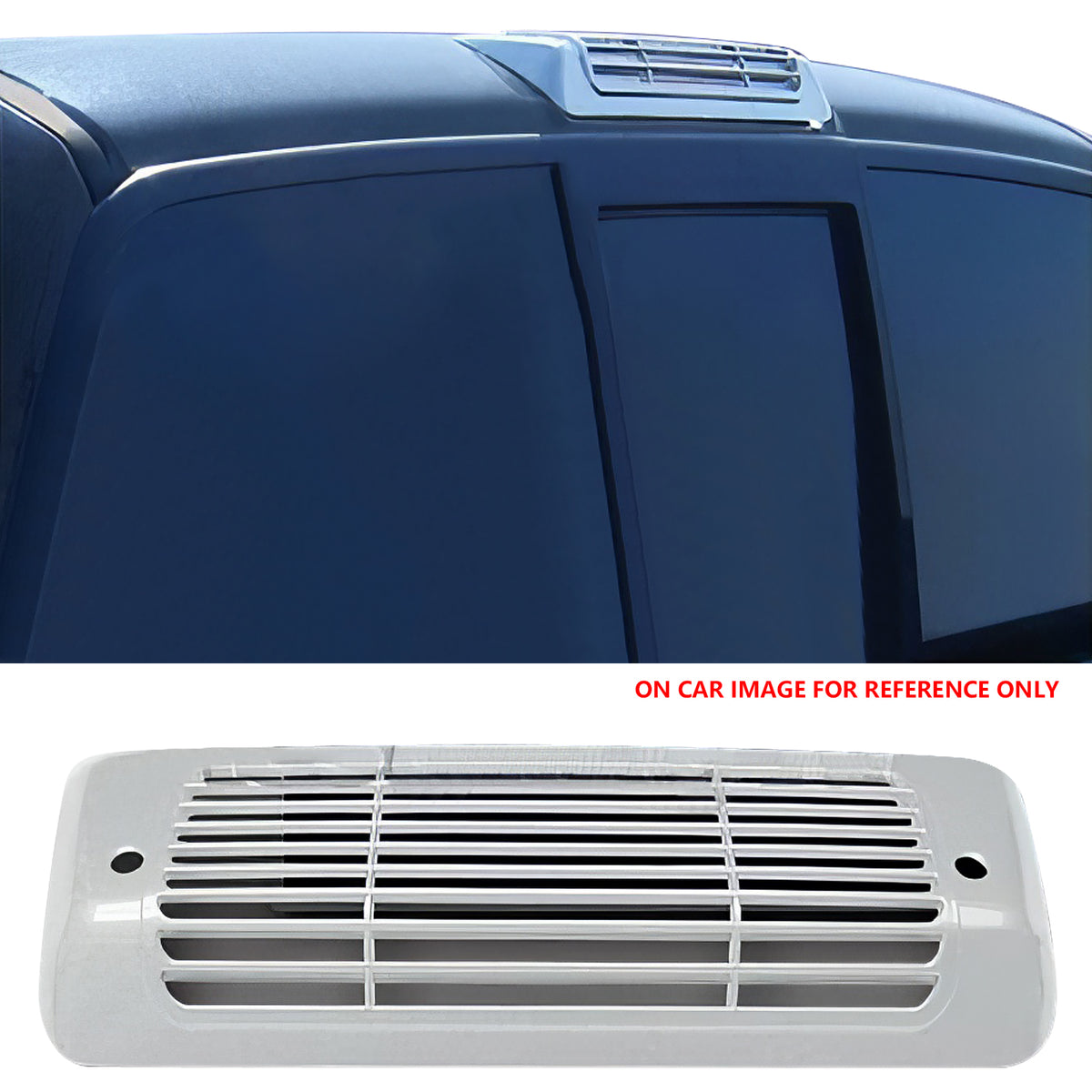 IKON MOTORSPORTS, 3rd Brake Light Trim Compatible With 2004-2008 Ford F-150, Rear High Third Tail Light Cover Assembly Replacement Chrome