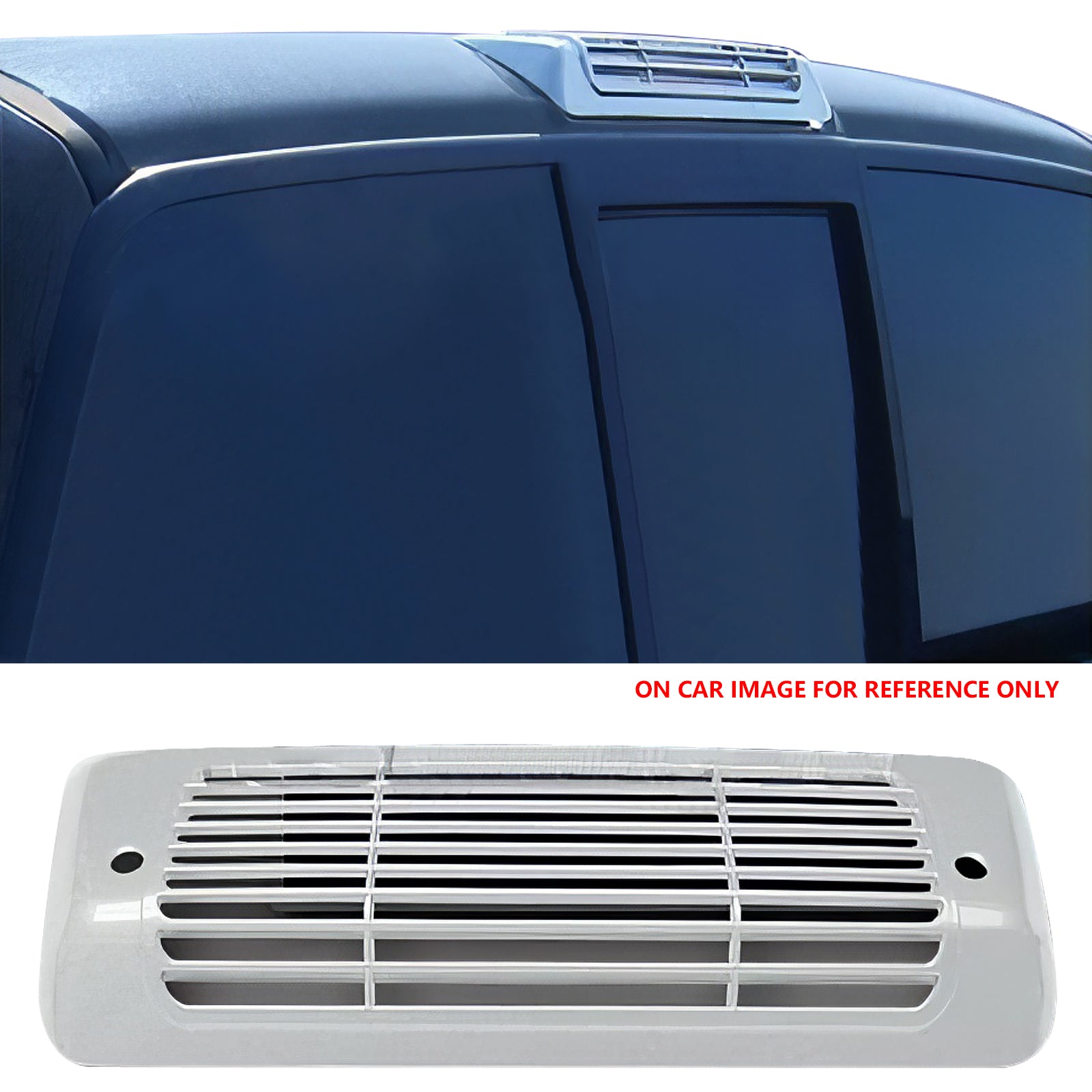 IKON MOTORSPORTS, 3rd Brake Light Trim Compatible With 2004-2008 Ford F-150, Rear High Third Tail Light Cover Assembly Replacement Chrome