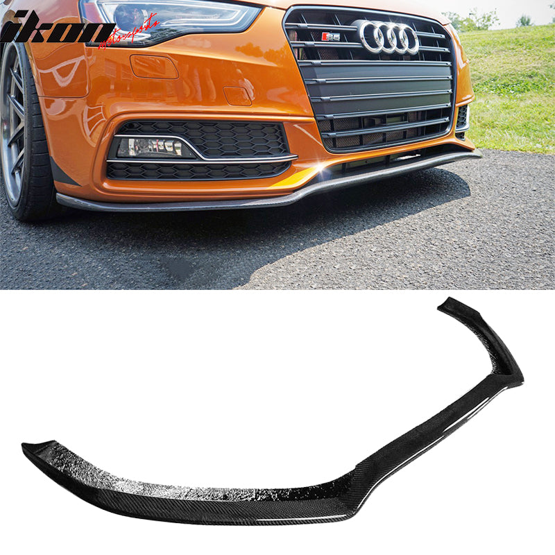 Fits 13-17 Audi S5 A5 S-Line JPM Style Front Bumper Lip - Matte Carbon Fiber