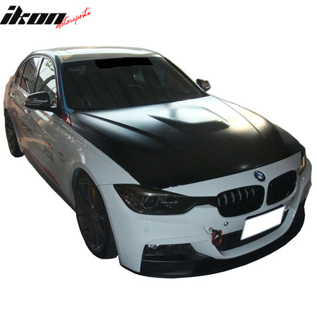 IKON MOTORSPORTS, Front Hood Compatible With 2012-2020 BMW F30 F31 F32 F33 F36, M4 Type Front Hood Bonnet Vent Air Duct Steel