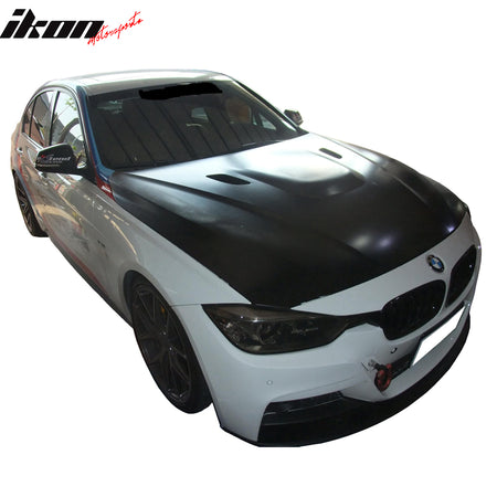 IKON MOTORSPORTS, Front Hood Compatible With 2012-2020 BMW F30 F31 F32 F33 F36, M3 Type Front Hood Bonnet Vent Air Duct Steel