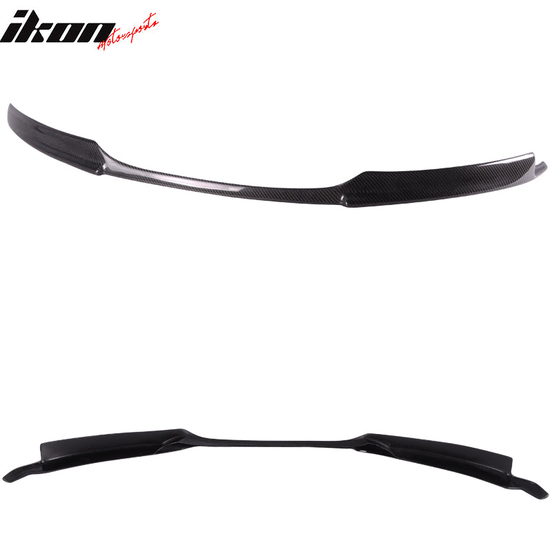 Front Bumper Lip Compatible With 2008-2013 BMW E82, M-Tech M Sport Only Carbon Fiber CF Front Lip Protector Splitter by IKON MOTORSPORTS, 2009 2010 2011 2012