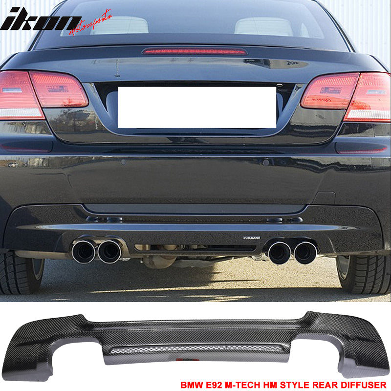 Fits 07-13 BMW 3-Series E92 MSport HM Rear Bumper Diffuser CF CF