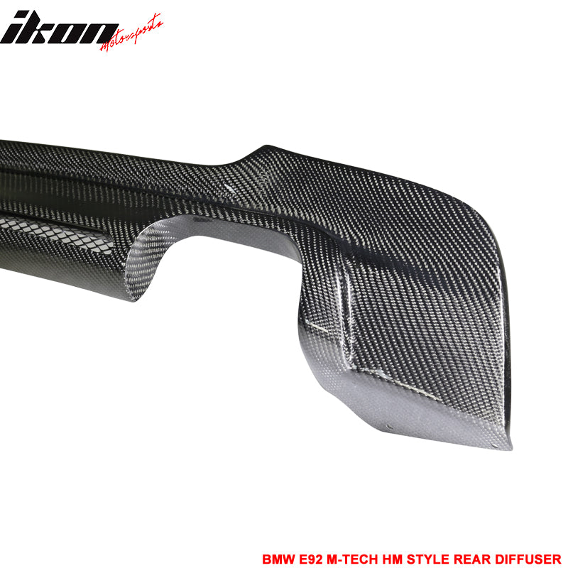 Fits 07-13 BMW 3-Series E92 MSport HM Style Rear Bumper Diffuser Carbon Fiber CF