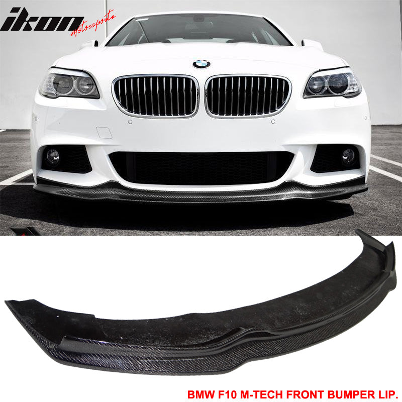 IKON MOTORSPORTS, Matte Carbon Fiber Front Bumper Lip Compatible