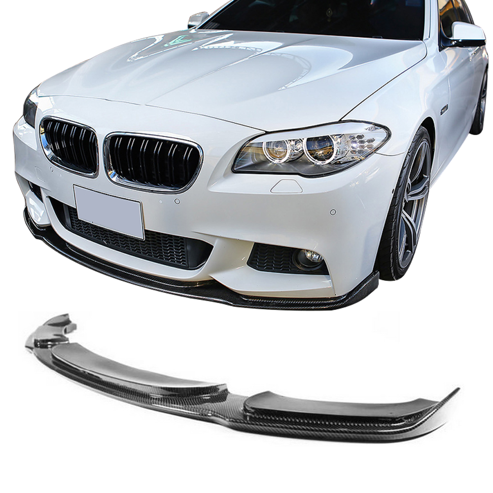 IKON MOTORSPORTS, Matte Carbon Fiber Front Bumper Lip Compatible With 2011-2016  BMW F10, 5 Series M-Tech M Sport Front Lip Spoiler, 2012 2013 2014 2015 –  Ikon Motorsports