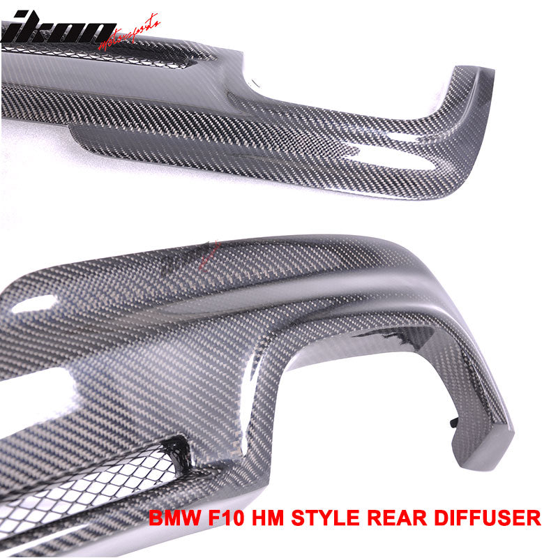 Fits 11-16 BMW F10 F11 MT M Sport HM Rear Bumper Diffuser - Matte Carbon Fiber