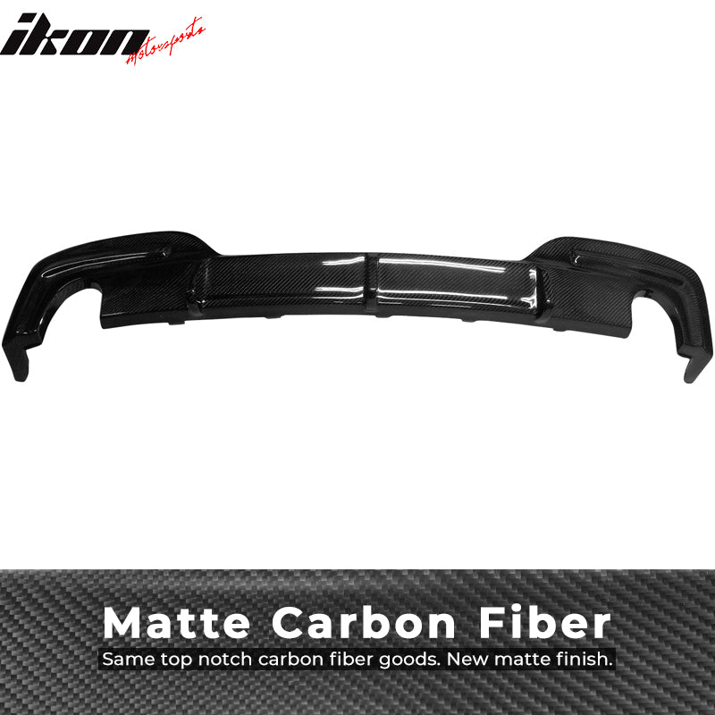 Fits 12-16 BMW F12 F13 F06 M Sport DP Style Rear Lip Diffuser Matte Carbon Fiber