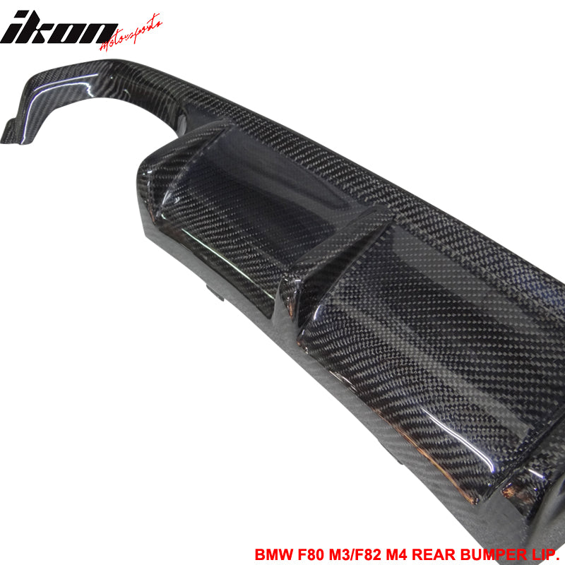 IKON MOTORSPORTS, Matte Carbon Fiber Rear Diffuser Compatible With