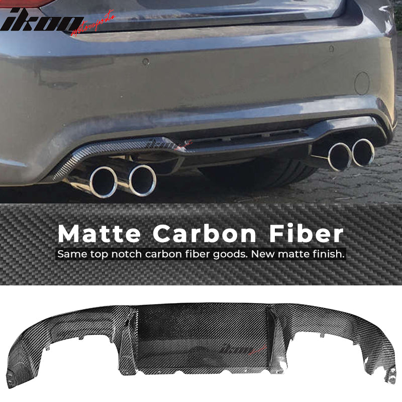 Fits 16-17 BMW M2 F87 OE Style Rear Bumper Lip Diffuser - Matte Carbon Fiber