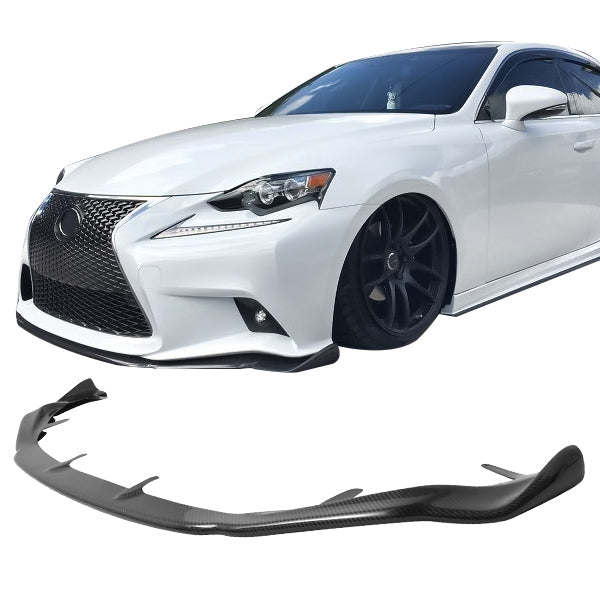 Fits 14-16 Lexus IS250 IS350 F Sport AG Front Bumper Lip - Matte Carbon Fiber