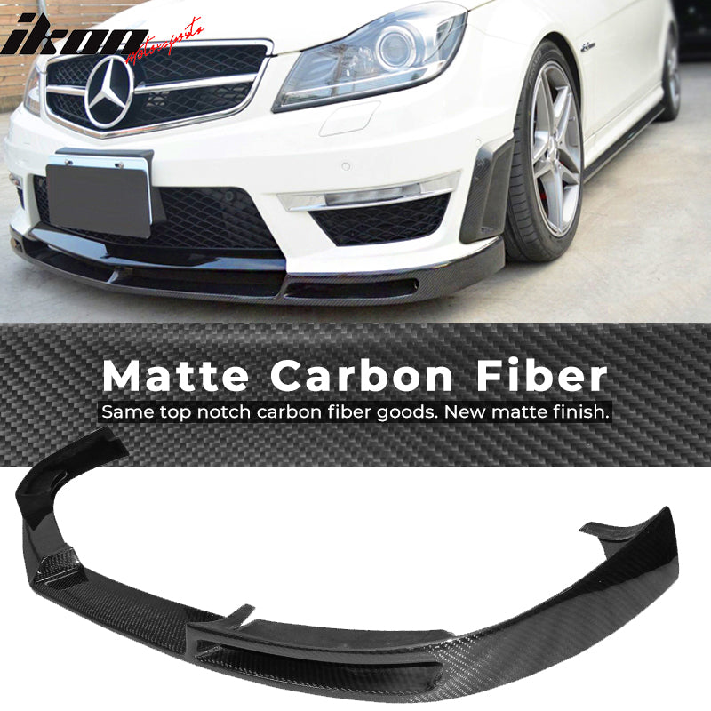 HDC Autosports Carbon Painted Front Bumper Lip Spoiler – For 2012–14 W204 C63 AMG