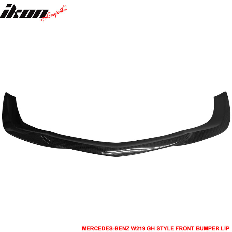 Fits 06-10 Benz W219 CLS55 AMG Only GH Style Front Bumper Lip Matte Carbon Fiber