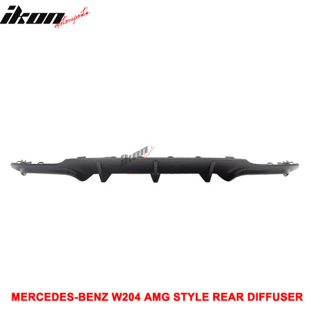 Fits 12-14 Benz W204 C-Class AMG Carbon Fiber Rear Diffuser + C63 Exhaust Tips