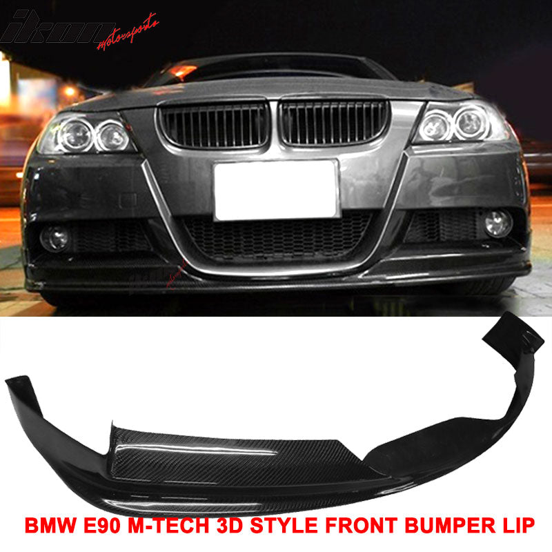 2005-2008 BMW E90 M-Tech M-Sport 3D Front Bumper Lip Carbon Fiber