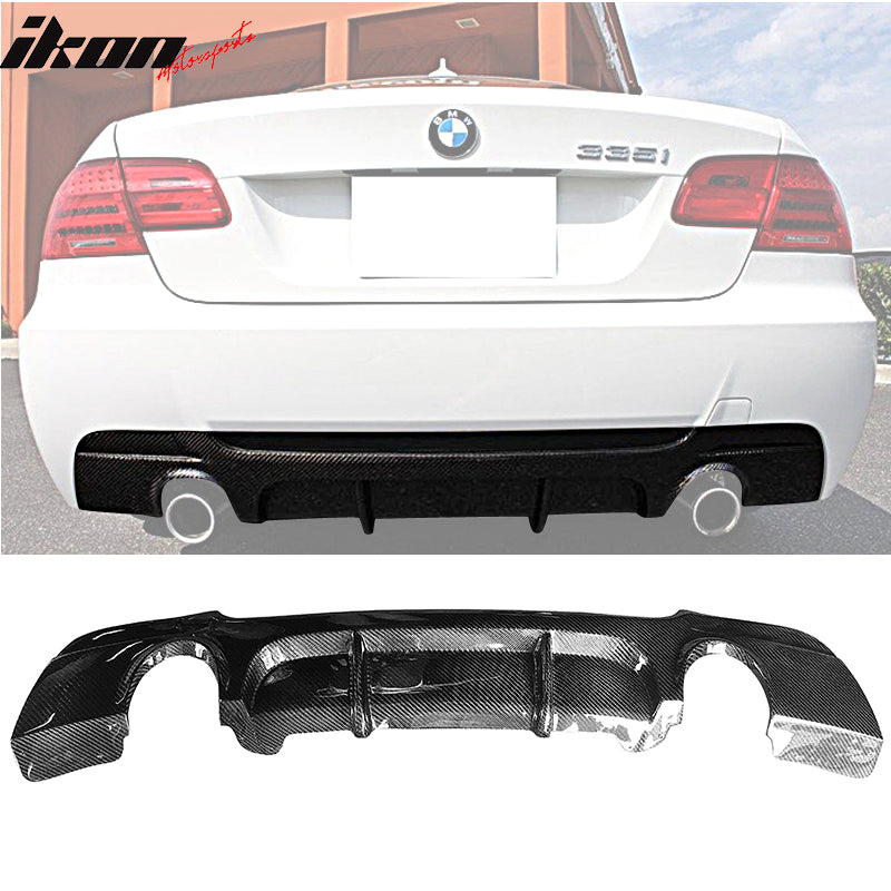 E93 Rear Diffuser IKON MOTORSPORTS, Matte Carbon Fiber Rear Diffuser Compatible With 2007 ...