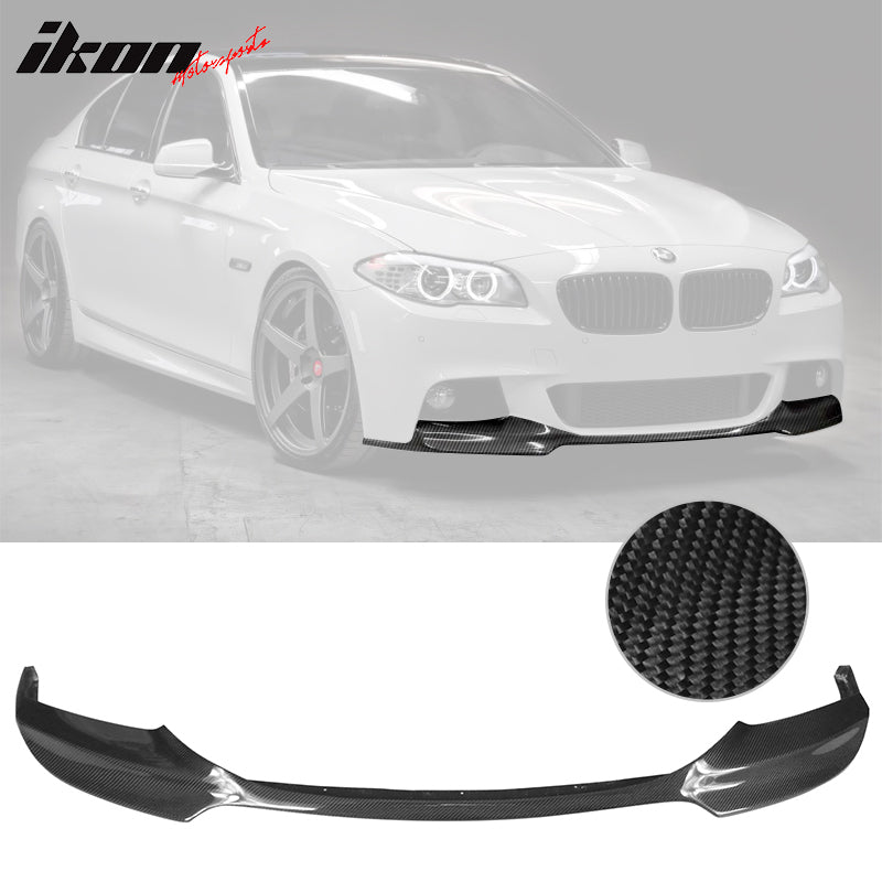 2011-2016 BMW F10 M-Tech M-Sport V Front Bumper Lip Carbon Fiber CF