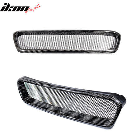 Fits 15-17 Subaru WRX STI CS Style Front Grille Cover Trim - Matte Carbon Fiber