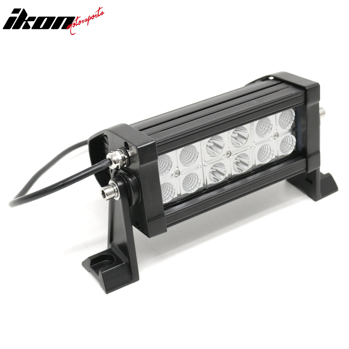 7" 36W 12 LED 2 Row LED Work Light Bar Spot Flood Combo Truck SUV ATV Off Road