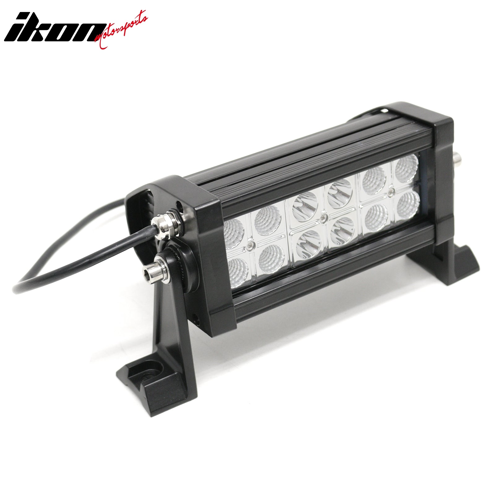 7" 36W 12 LED 2 Row LED Work Light Bar Spot Flood Combo Truck SUV ATV Off Road