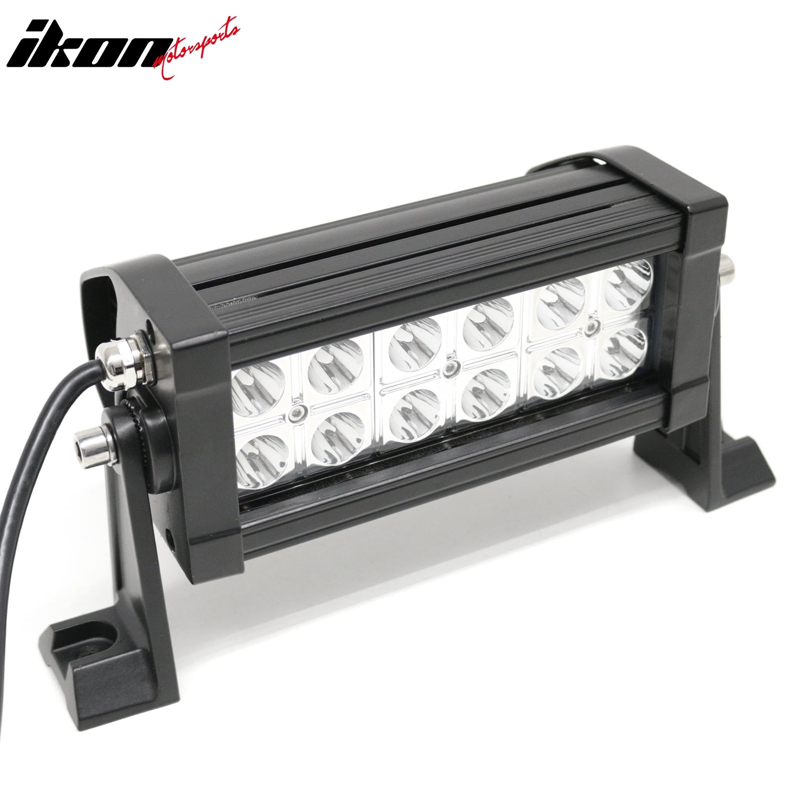 7" 36W 12 LED 2 Row LED Work Light Bar Spot Flood Combo Truck SUV ATV Off Road