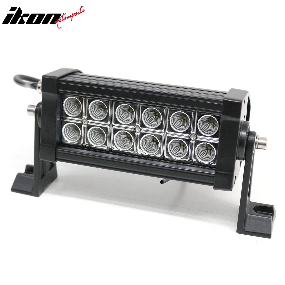 7" 36W 12 LED 2 Row LED Work Light Bar Spot Flood Combo Truck SUV ATV Off Road