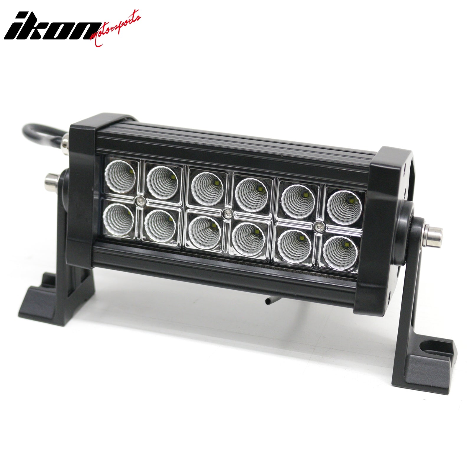 7" 36W 12 LED 2 Row LED Work Light Bar Spot Flood Combo Truck SUV ATV Off Road