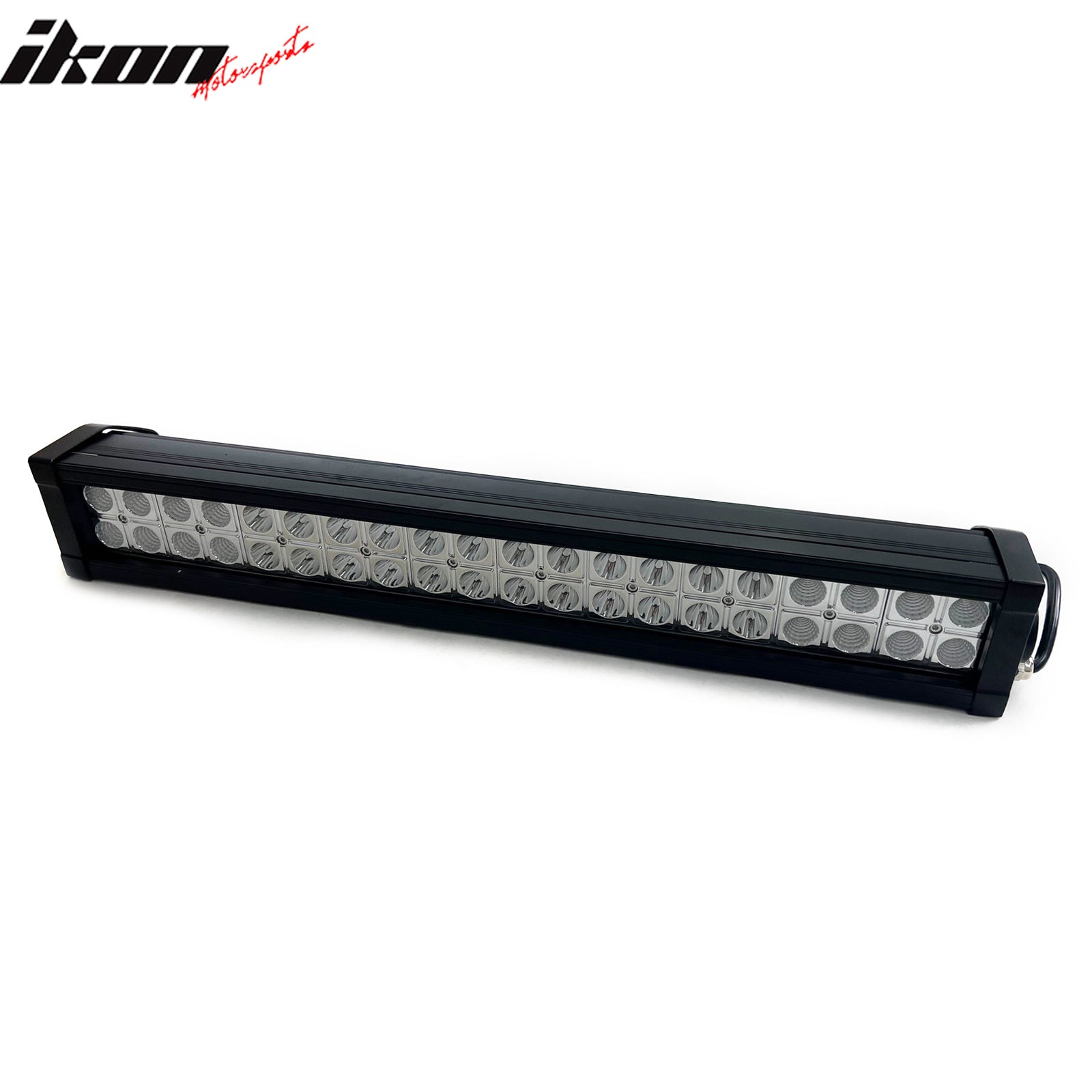 IKON MOTORSPORTS LED Light Bar, Compatible with Universal, Aluminum Black 21" 120W 40 LED Work Light Bar Dual Row Spot Flood Combo Work Truck SUV ATV Jeep (60 Degree Flood Outer + 30 Flood Center)