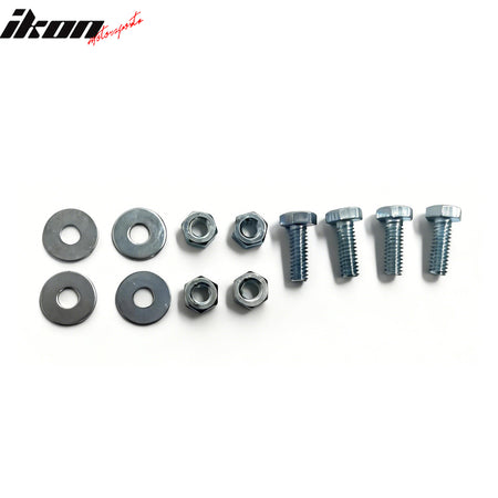 Fits 95-97 Nissan Pickup 2PCS Chrome Front Bumper Lower Grille - Billet Style