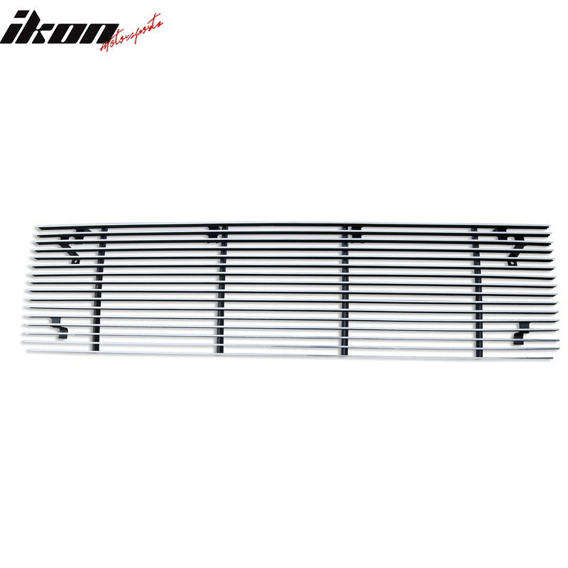 Fits 87-91 Ford Bronco & F-150 Cutout Style Front Grille Insert Polished Silver