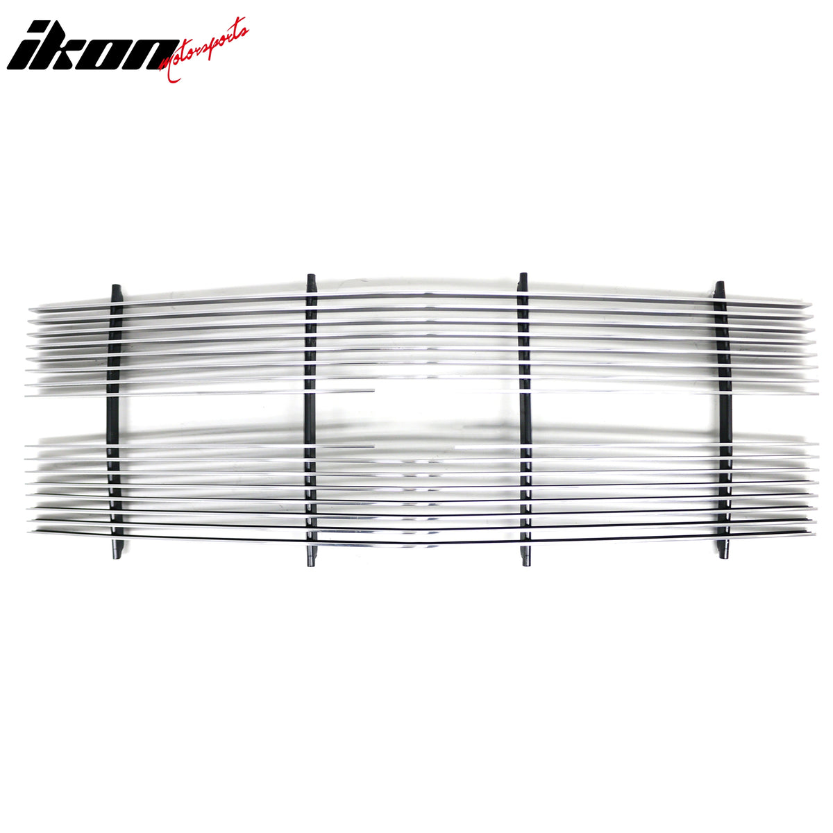 IKON MOTORSPORTS Front Bumper Grille, Compatible with 1988-1993 Chevrolet C1500/C2500/C3500/K1500/K2500/K3500 Pickup, Billet Style Chrome Stainless Steel Replacement Front Bumper Hood Grill 3PCS