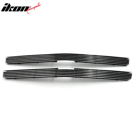 IKON MOTORSPORTS Front Upper Grille, Compatible with 1999-2006 Chevrolet Silverado 1500/1500HD/2500/3500/Suburban/Tahoe, Chrome Replacement Front Bumper Hood Grill, 2PCS