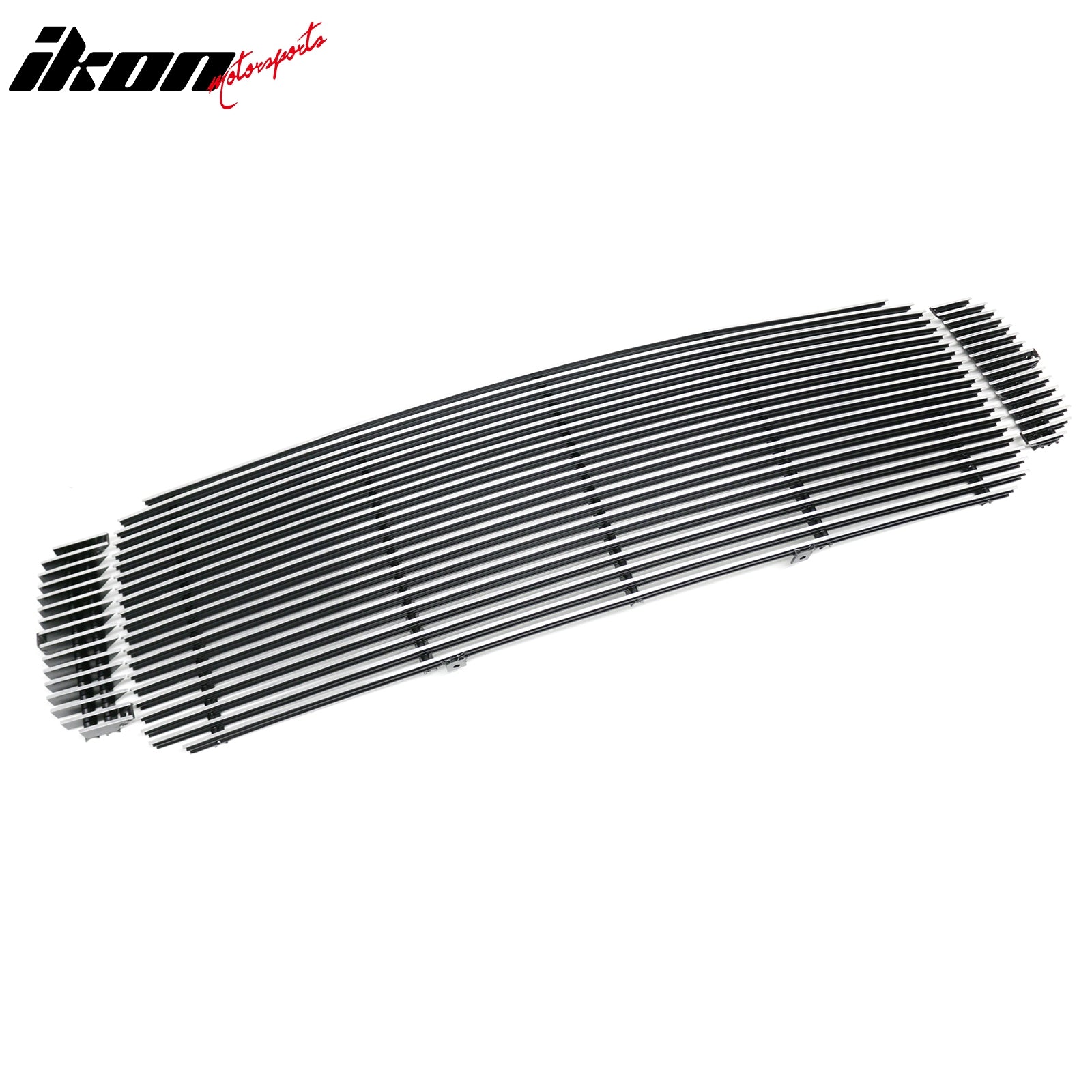 IKON MOTORSPORTS Front Upper Insert Grille, Compatible with 1999-2003 Ford F-250/F-350 Super Duty/Excursion, Chrome Replacement Front Bumper Hood Grill 3PCS